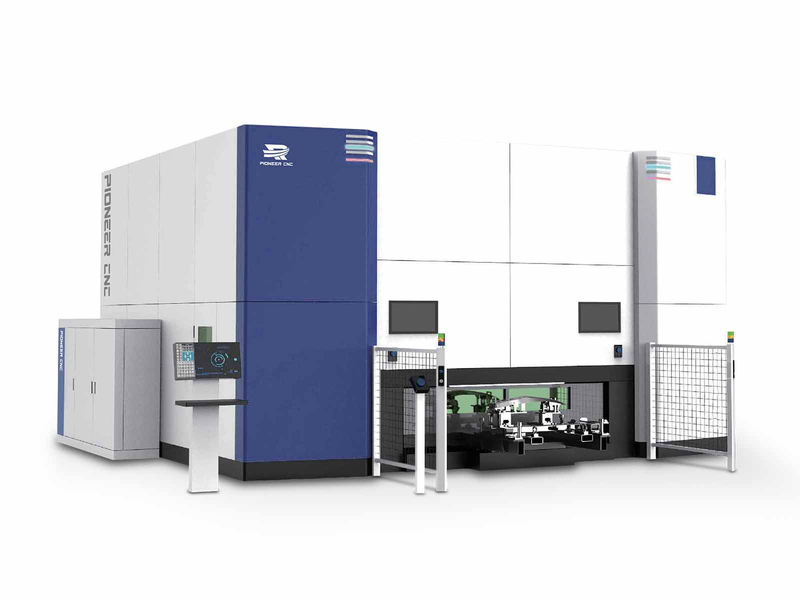 Máquina de processamento de laser de fibra de pórtico de 5 eixos