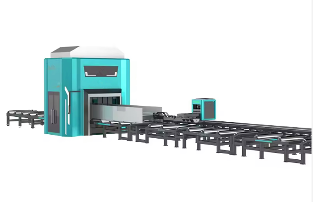 Linha de corte a laser de fibra CNC de feixe H