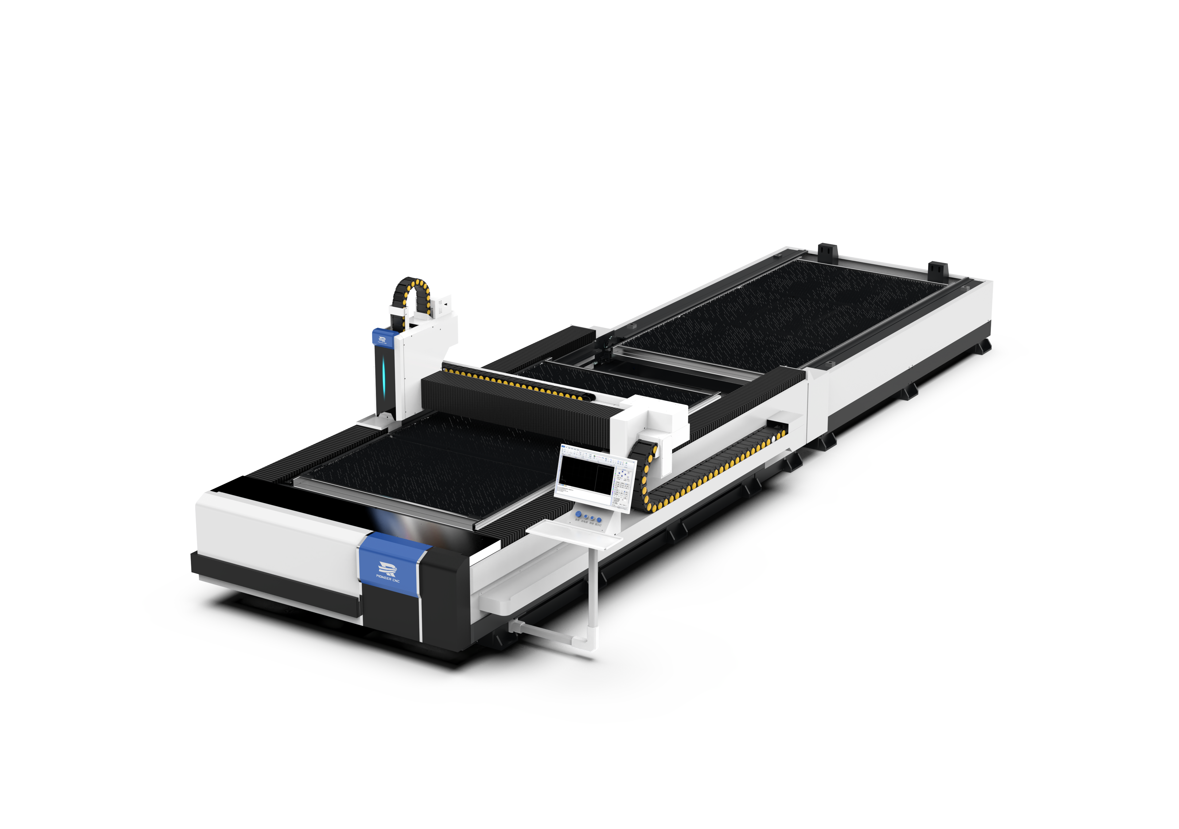 Máquina de corte a laser de fibra de folha de plataforma intercambiável