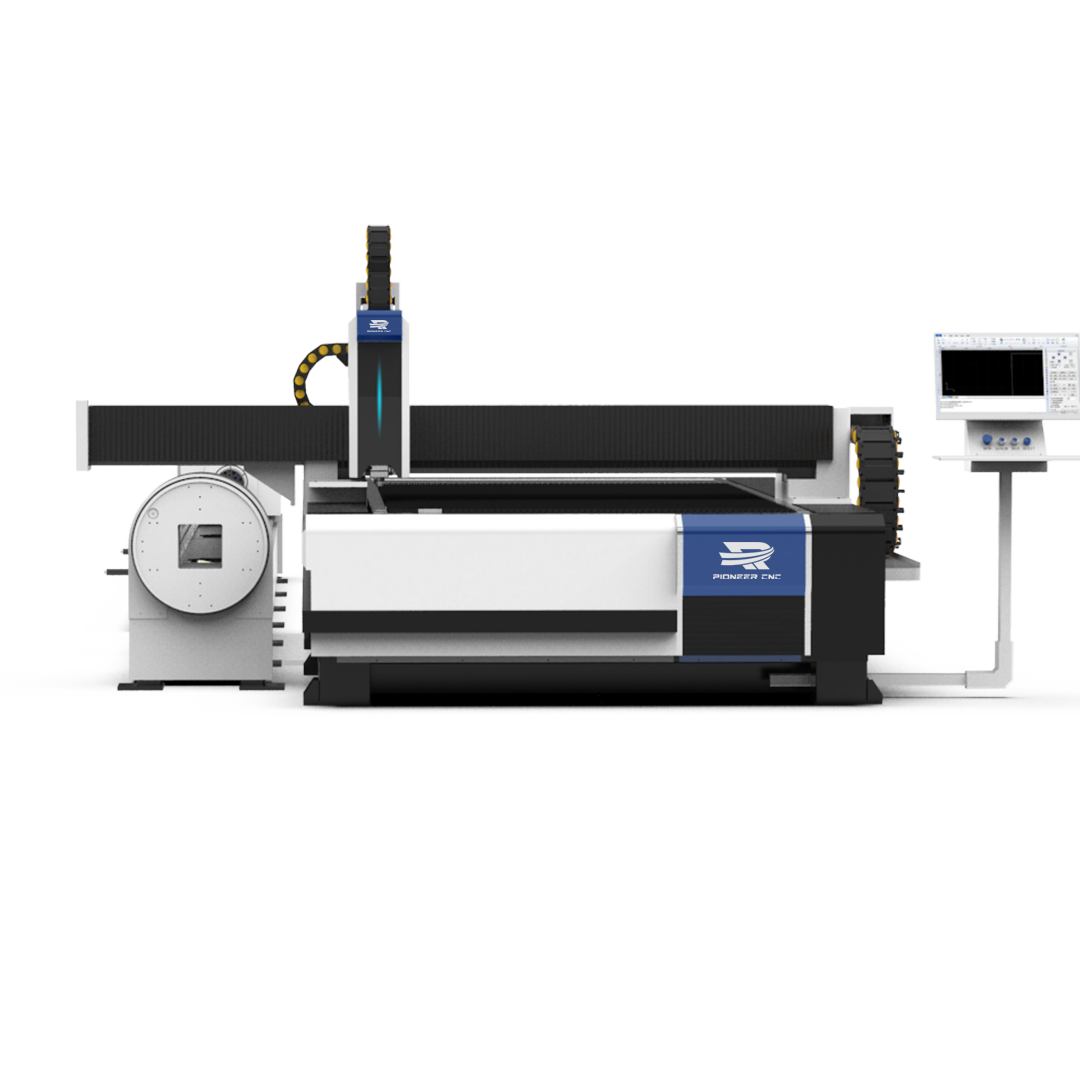 Máquina de corte a laser de folha de tubo de plataforma dupla