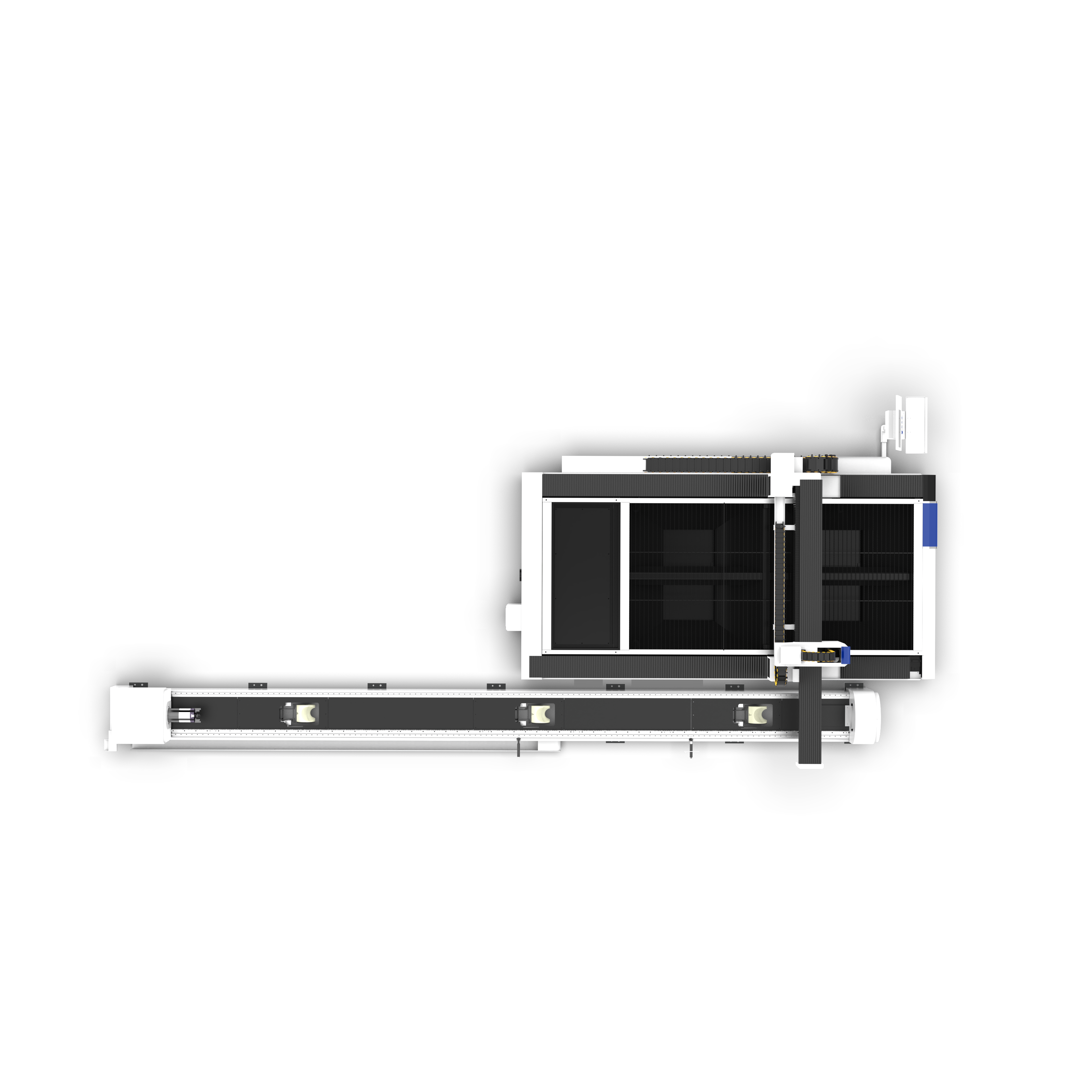 Máquina de corte a laser de folha de tubo de plataforma dupla