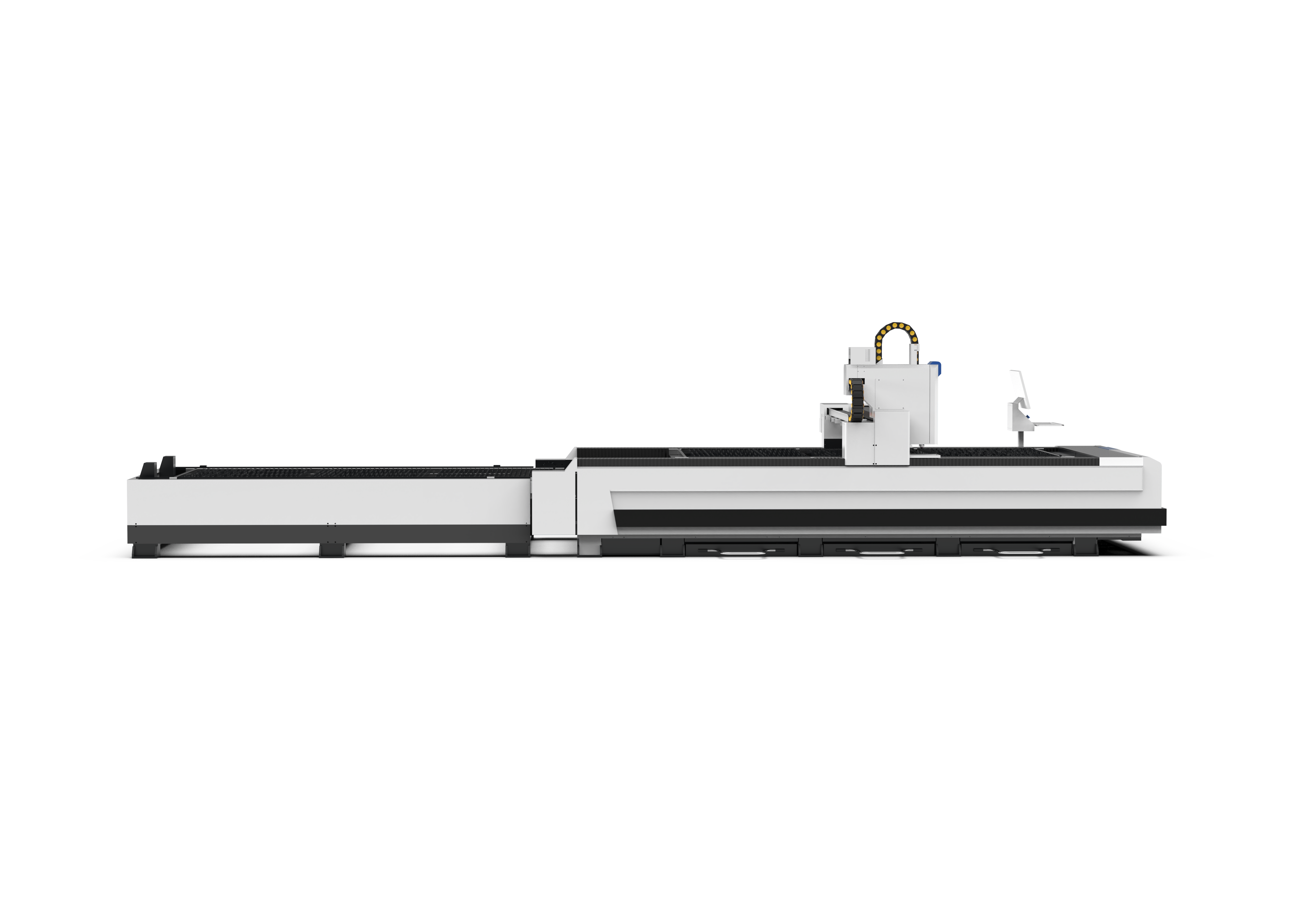 Máquina de corte a laser de fibra de folha de plataforma intercambiável