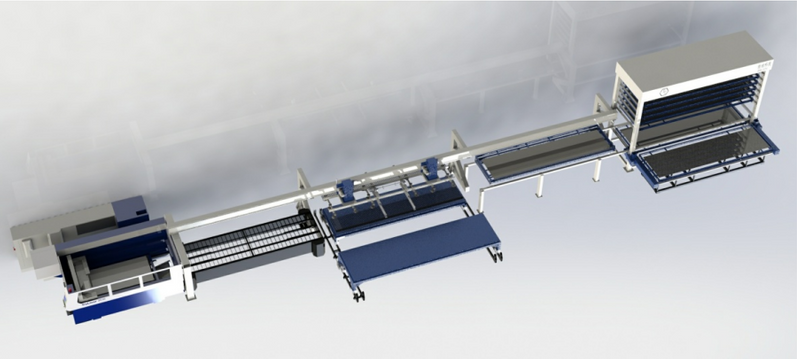 Produção flexível de processamento de chapa metálica